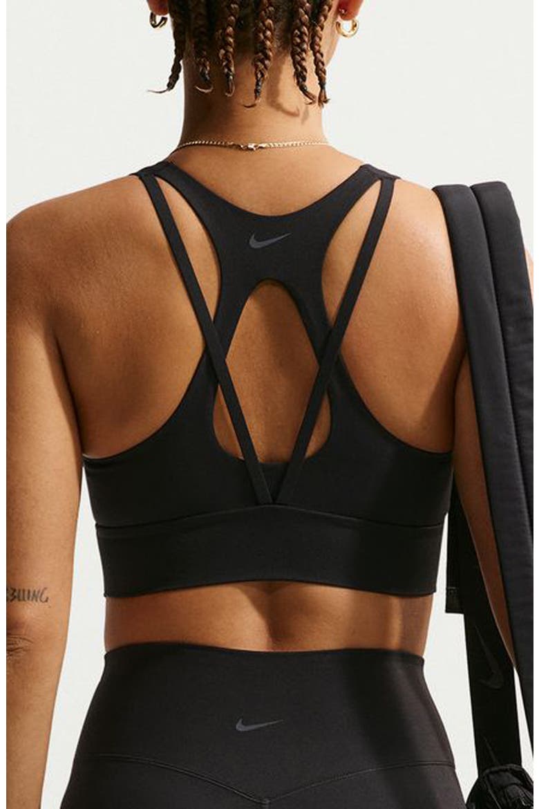 Zenvy Light-Support Sports Bra, Alternate, color, 010 BLACK/COL GY