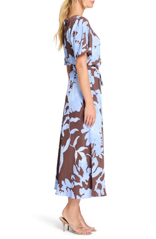 Nic + Zoe Nic+zoe Cloud Blossom Brooke Midi Dress In Brown Multi