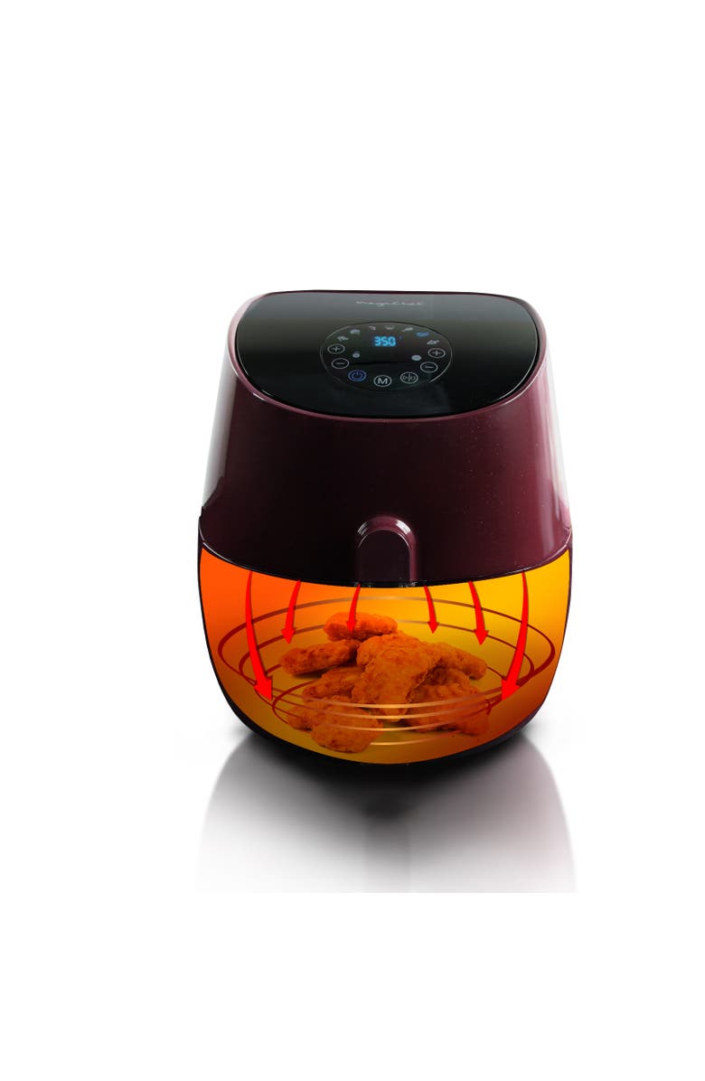 Megachef Airfryer and Multicooker with 7 Pre-Programmed Settings, Alternate, color, Red