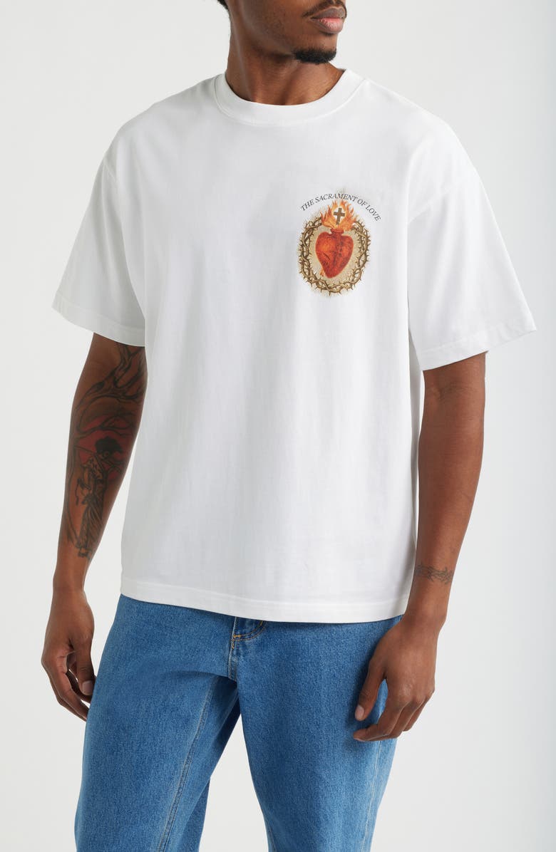 ID Supply Co Sacrament of Love Cotton Graphic T-Shirt, Main, color, White