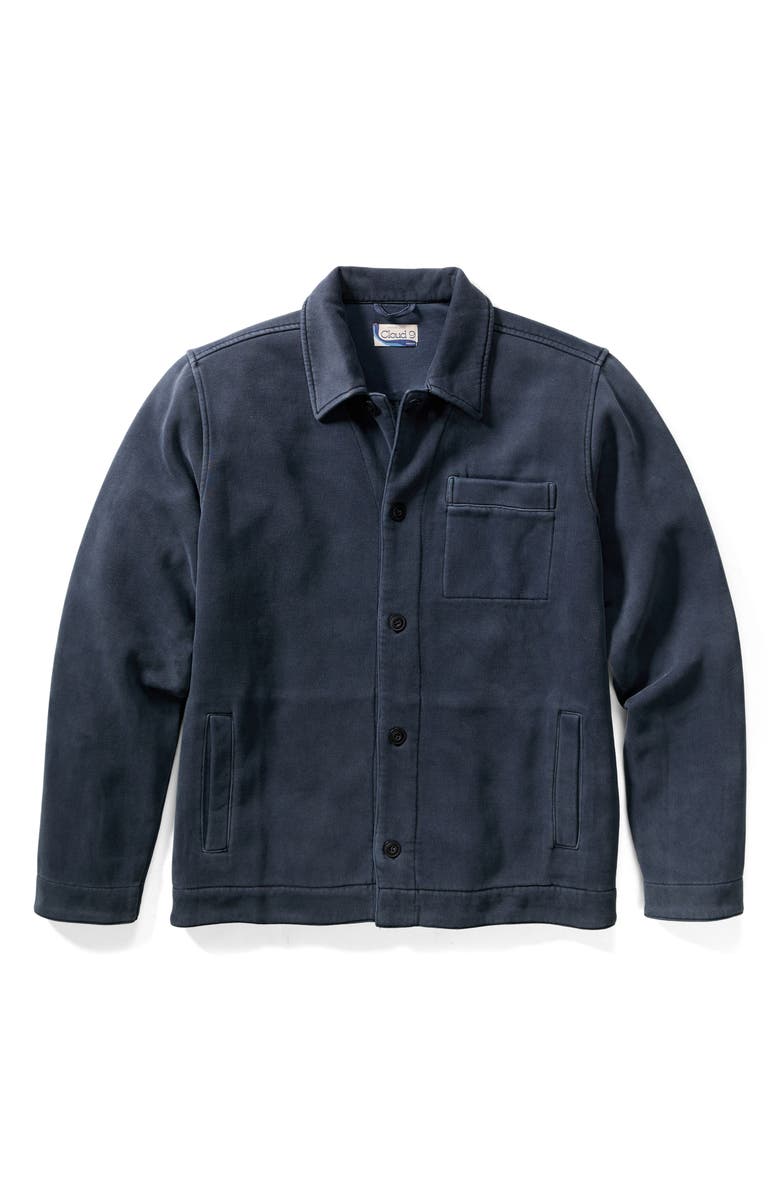 Marine Layer Cloud 9 Fleece Overshirt, Alternate, color, Mood Indigo