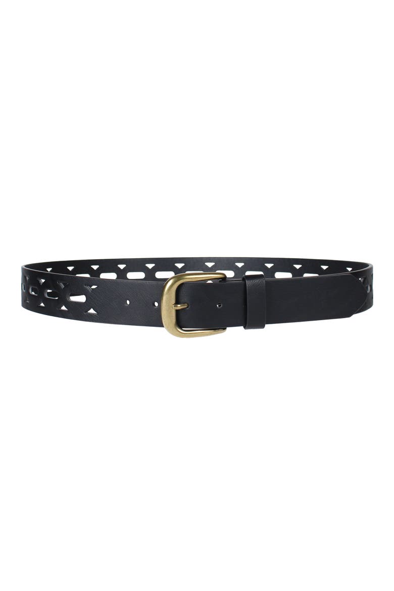 Perforated Belt, Main, color, BLACK