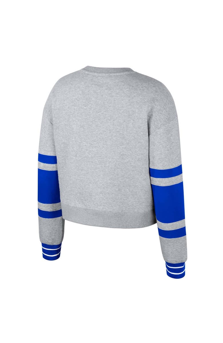 Stadium Essentials Women's Stadium Essentials Heather Gray Seattle Sounders FC Scrimmage Cropped Pullover Sweatshirt, Alternate, color, Heather Gray