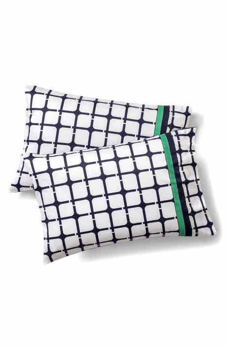 Set of Two Broken Square Print Pillowcases