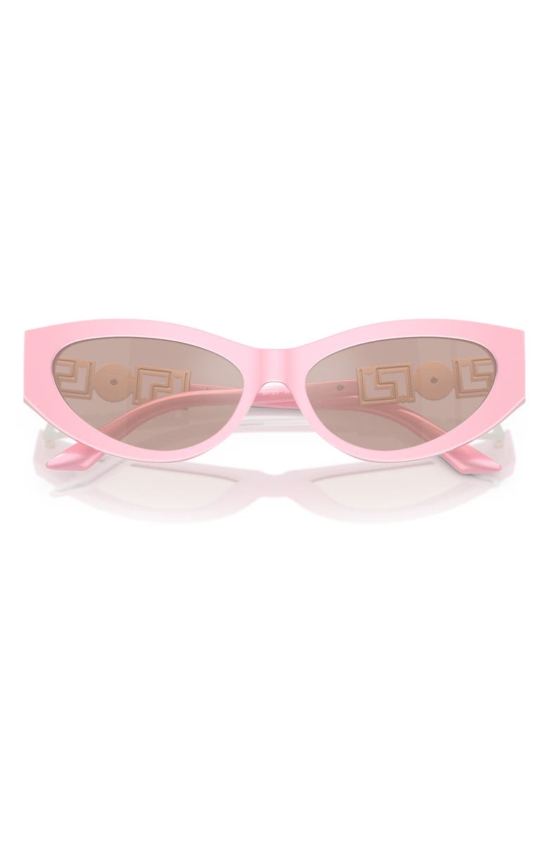 Versace 56mm Cat Eye Sunglasses, Alternate, color, Perla Pastel Pink