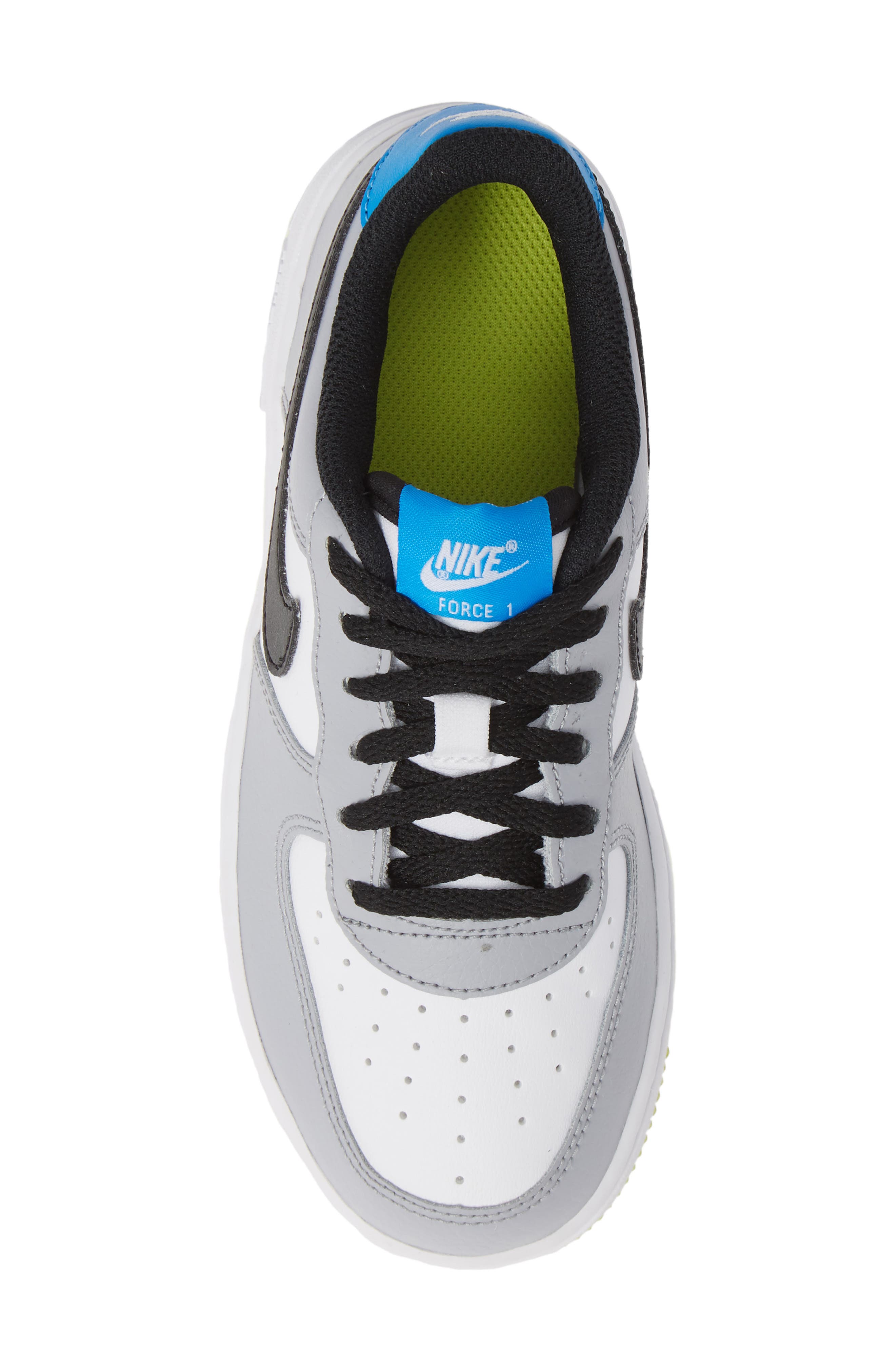 Kids' Air Force 1 Sneaker, Alternate, color, WOLF GREY/ BLACK/ WHITE/ BLUE