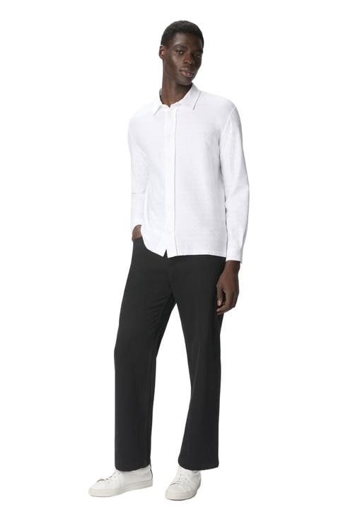 Zigzag Jersey Cotton Shirt Tone On Tone