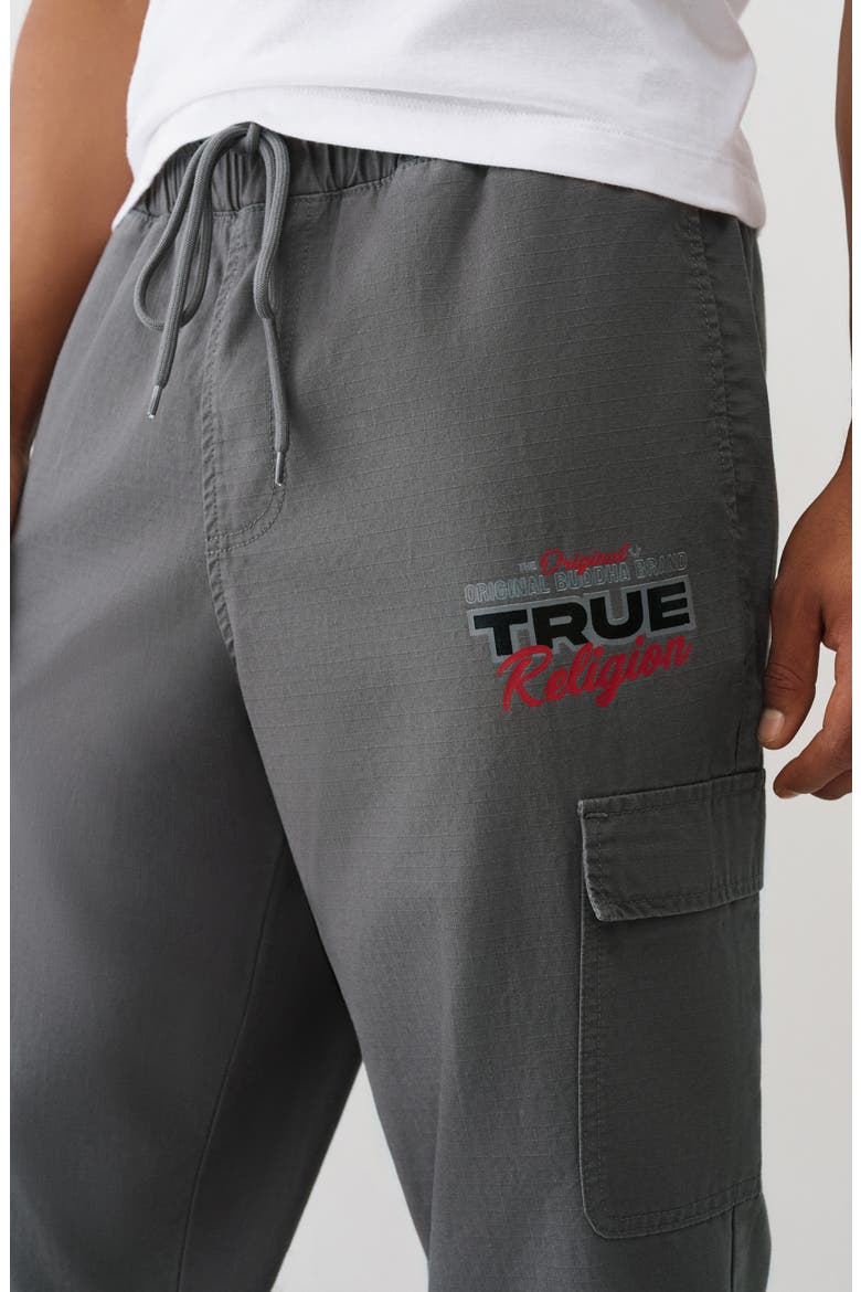 Cotton Ripstop Cargo Drawstring Joggers, Alternate, color, GRANITE GREY