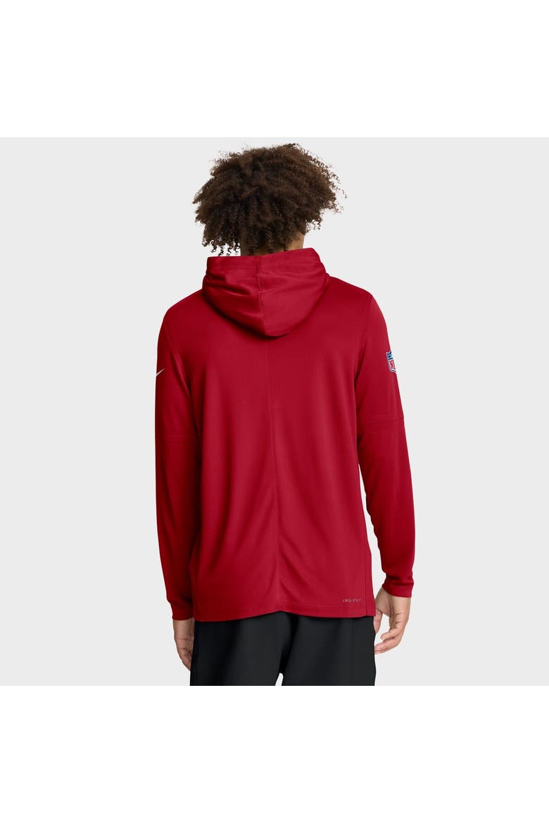 Men's Nike Red Tampa Bay Buccaneers Sideline Pure Fury Performance Long Sleeve Hoodie T-Shirt, Alternate, color, Red