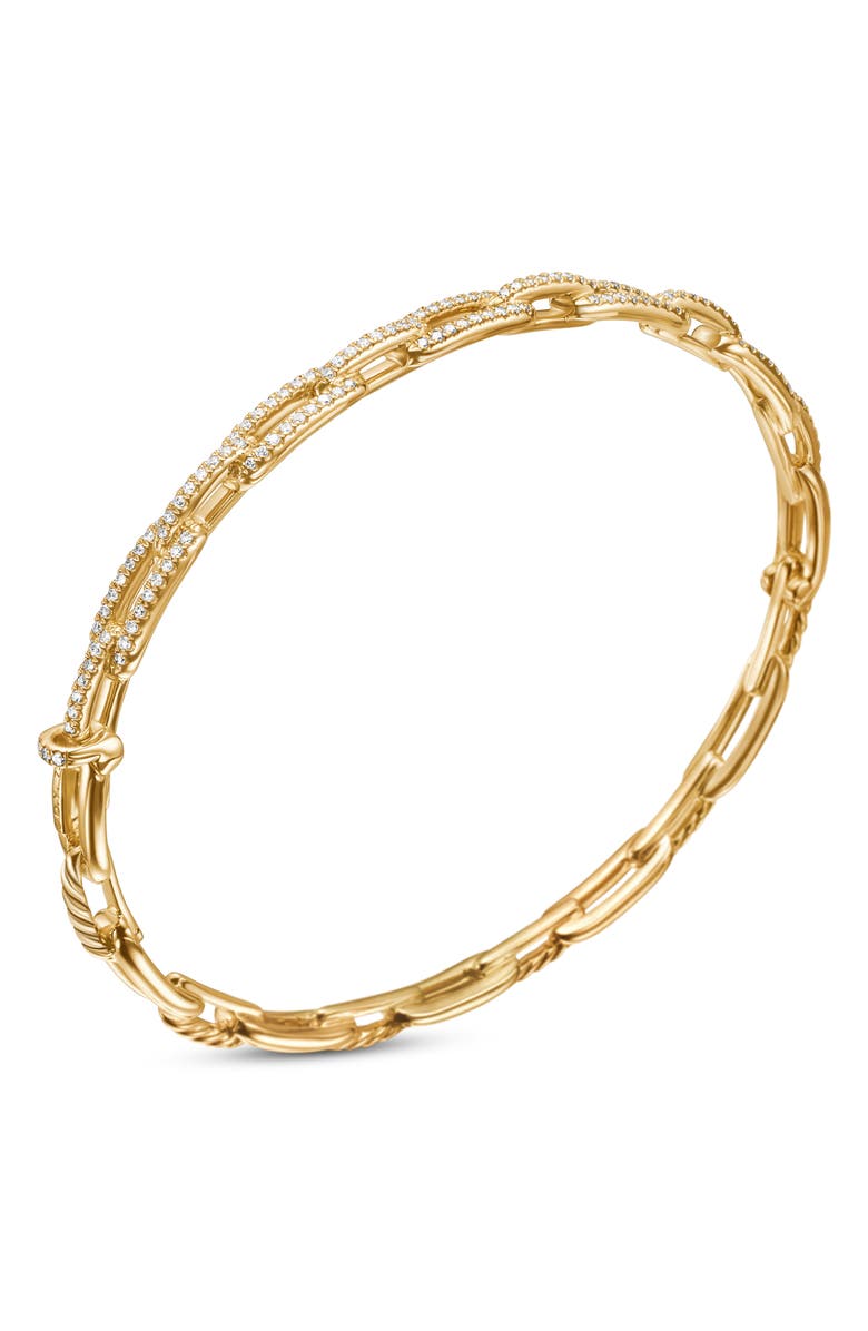 David Yurman Stax 18K Gold Chain Link Bracelet with Diamonds, Alternate, color, Yellow Gold