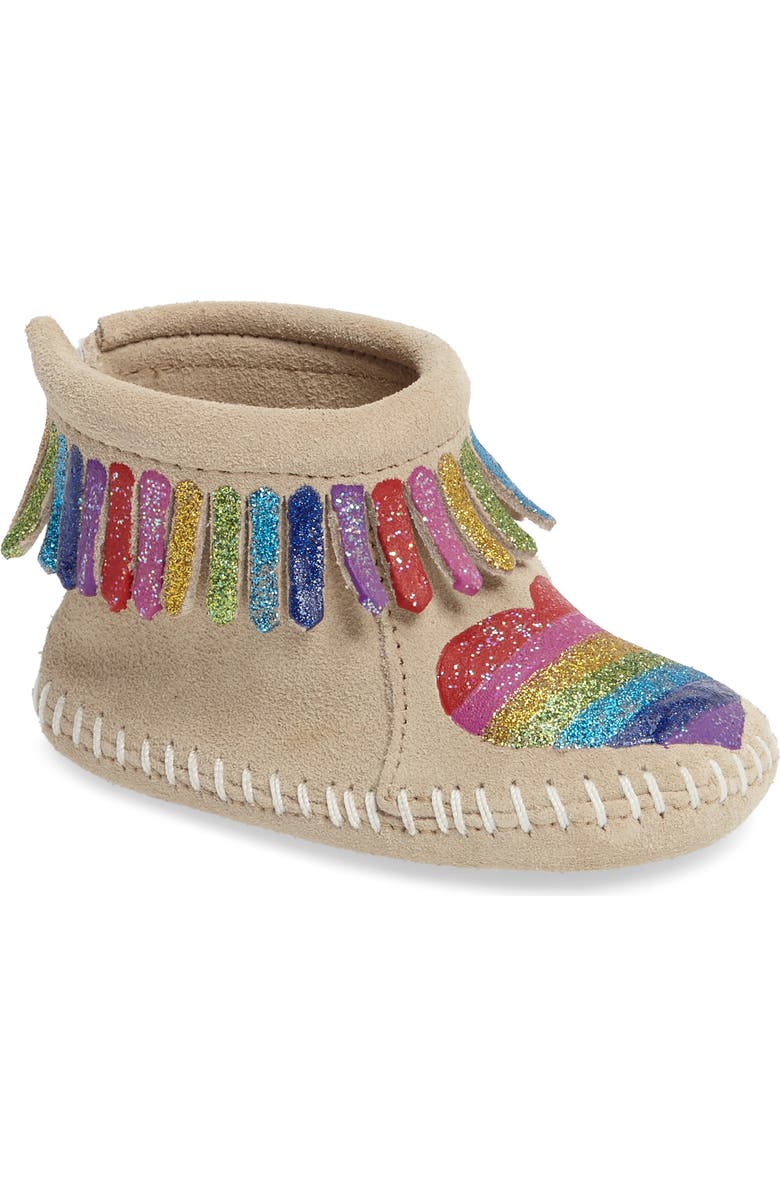 Minnetonka x Free Range Mama Love One Another Bootie, Main, color,