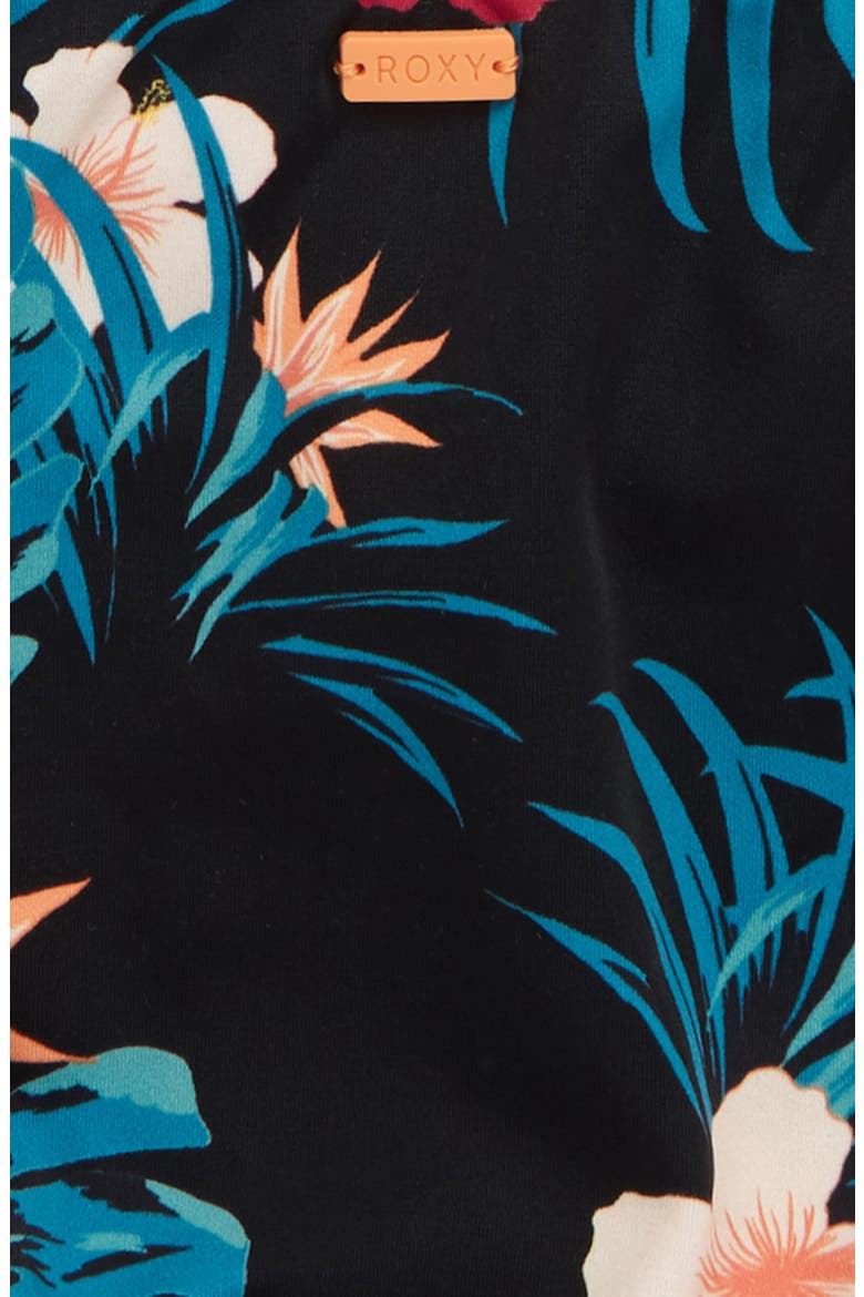 Two-Piece Mixed Print Swimsuit, Alternate, color, BLACK