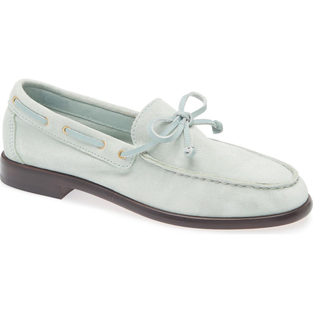Rag & Bone Carter Suede Boat Loafers In Mint Suede