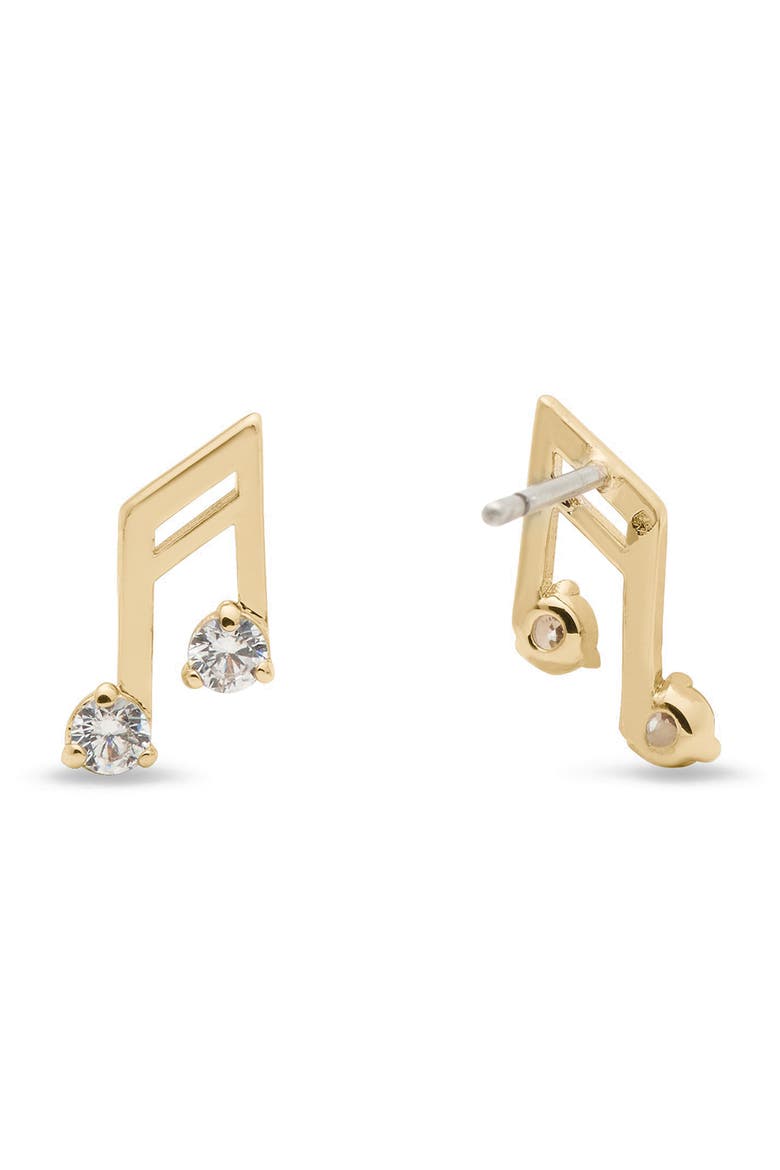 Musical Notes Gold Color Kate Spade You're a Gem Music Note Stud Earrings (Women) | Nordstrom