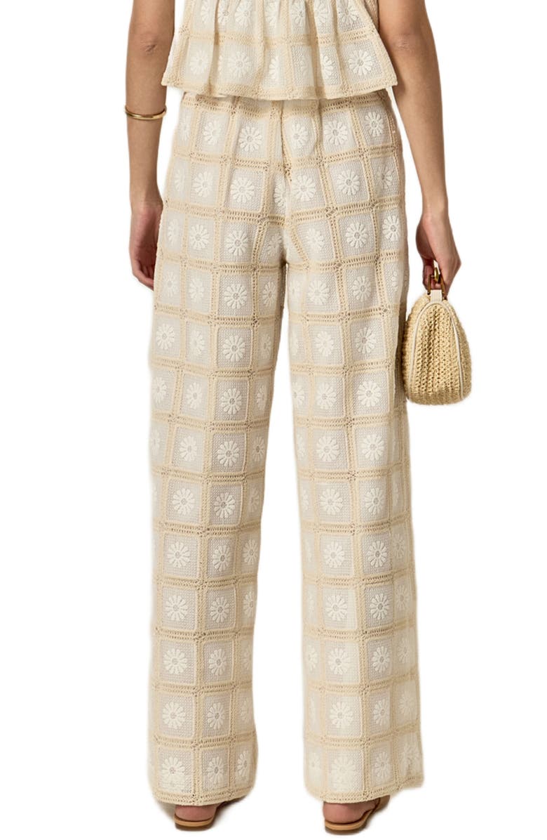 English Factory The Bria Crochet Pants, Alternate, color, Natural
