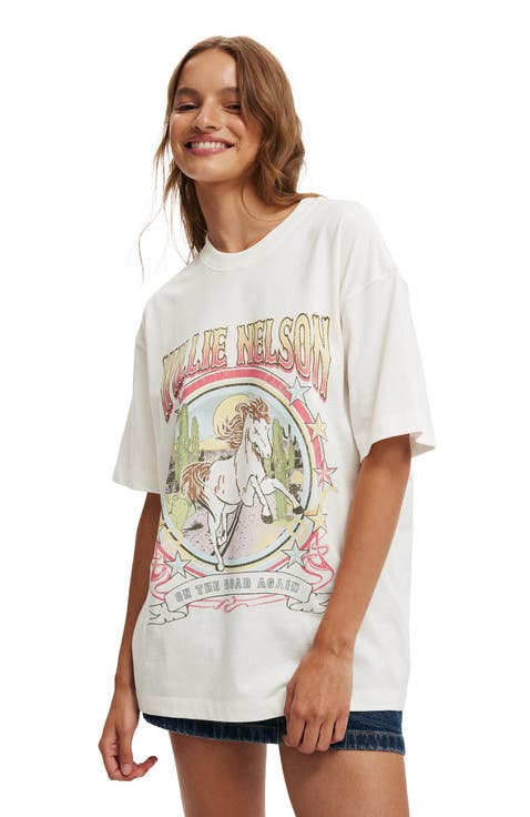 Women's The Lcn Music Boxy Graphic Tee