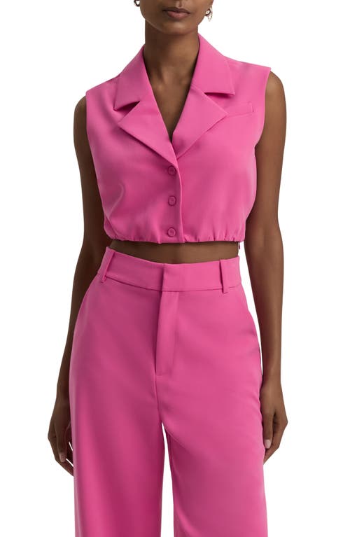 Favorite Daughter The Audrey Crop Vest In Flamingo
