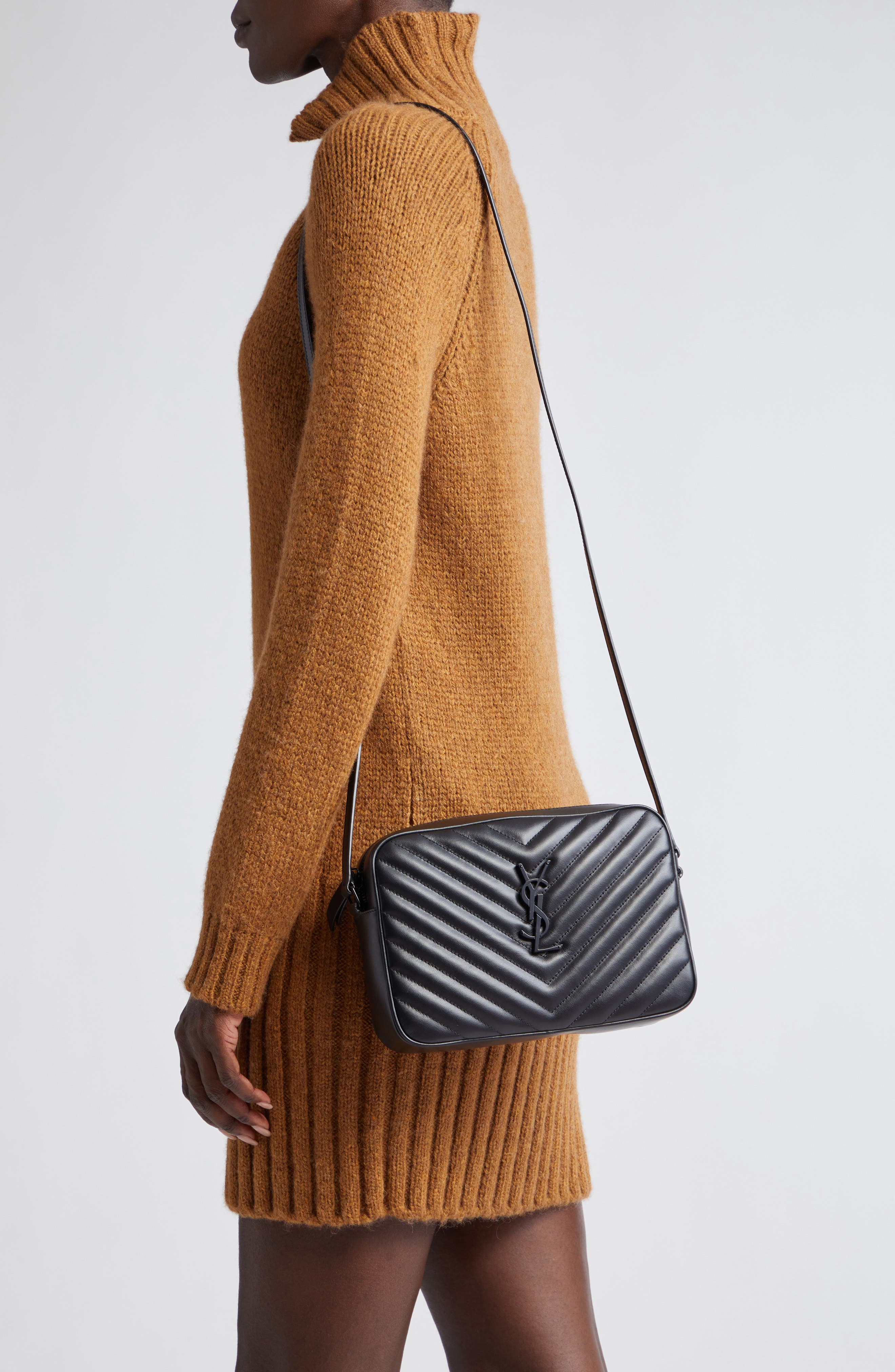 Saint Laurent Lou Matelassé Leather Camera Bag, Alternate, color, 