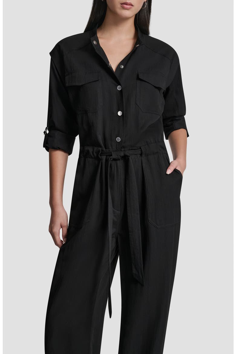 Long Sleeve Jumpsuit, Alternate, color, BLACK