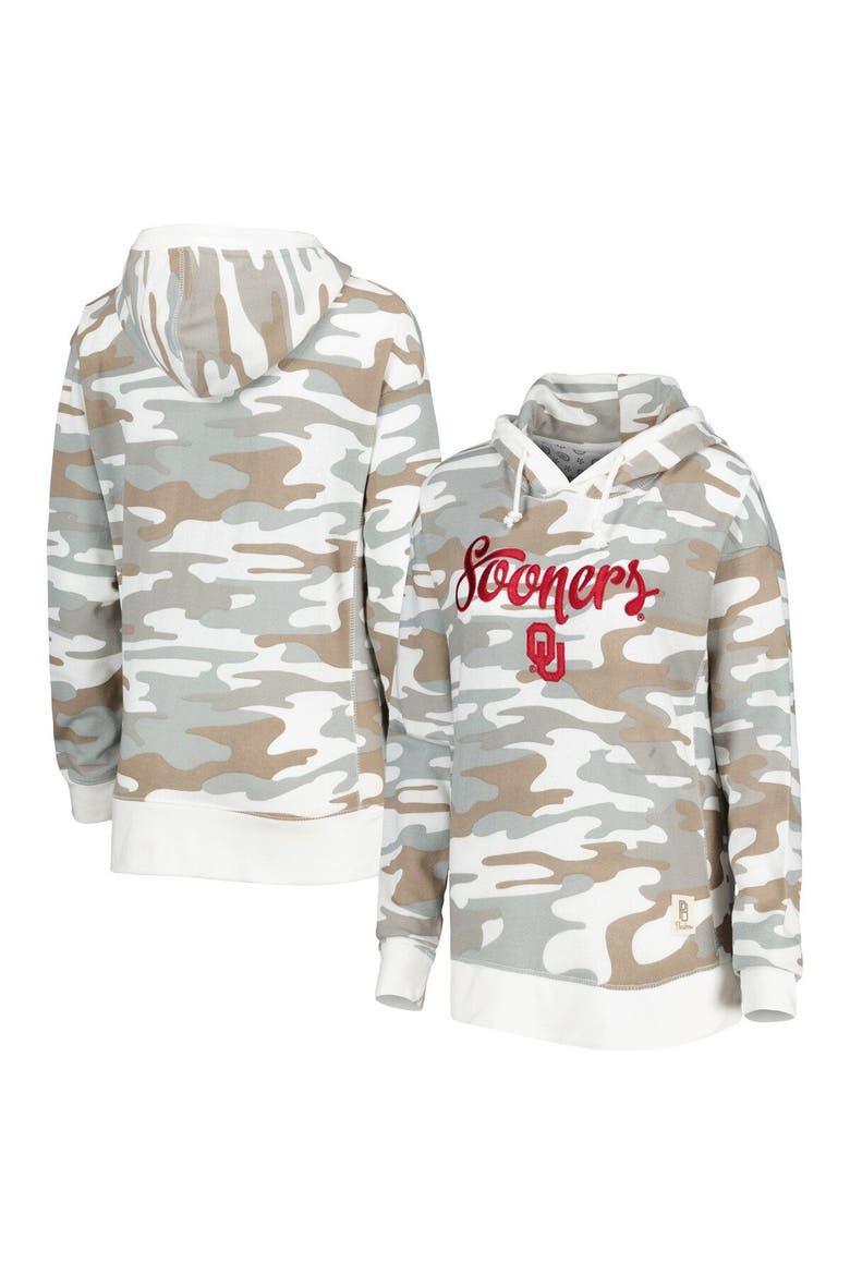 Women's Pressbox Camo Oklahoma Sooners San Pablo Pullover Hoodie, Main, color, Camo