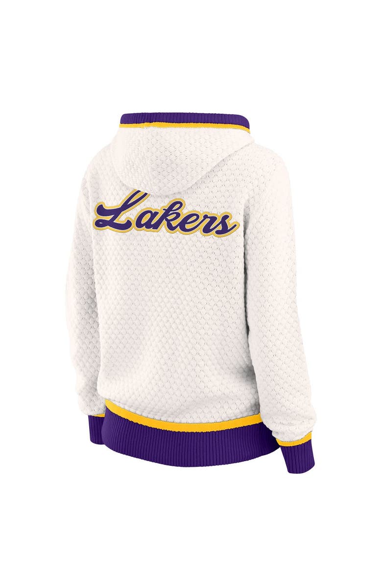 WEAR by Erin Andrews Women's WEAR by Erin Andrews Cream Los Angeles Lakers Plus Size Hoodie Sweater, Alternate, color, Cream