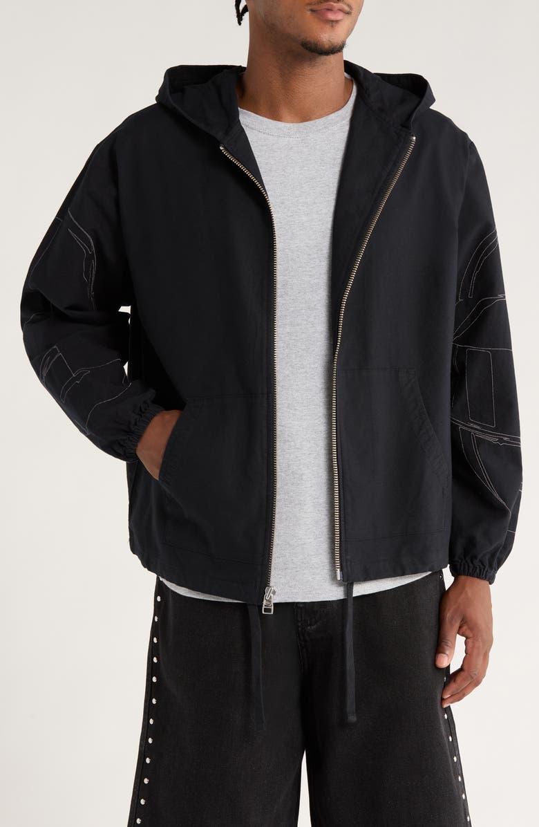 PLEASURES x Daft Punk Digital Zip Oxford Poncho Hoodie | Nordstrom