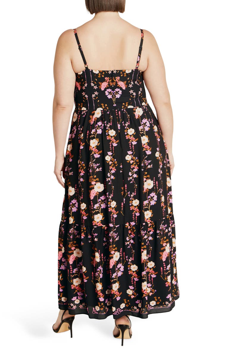 City Chic Molly Midi Sundress, Alternate, color, Bouquet