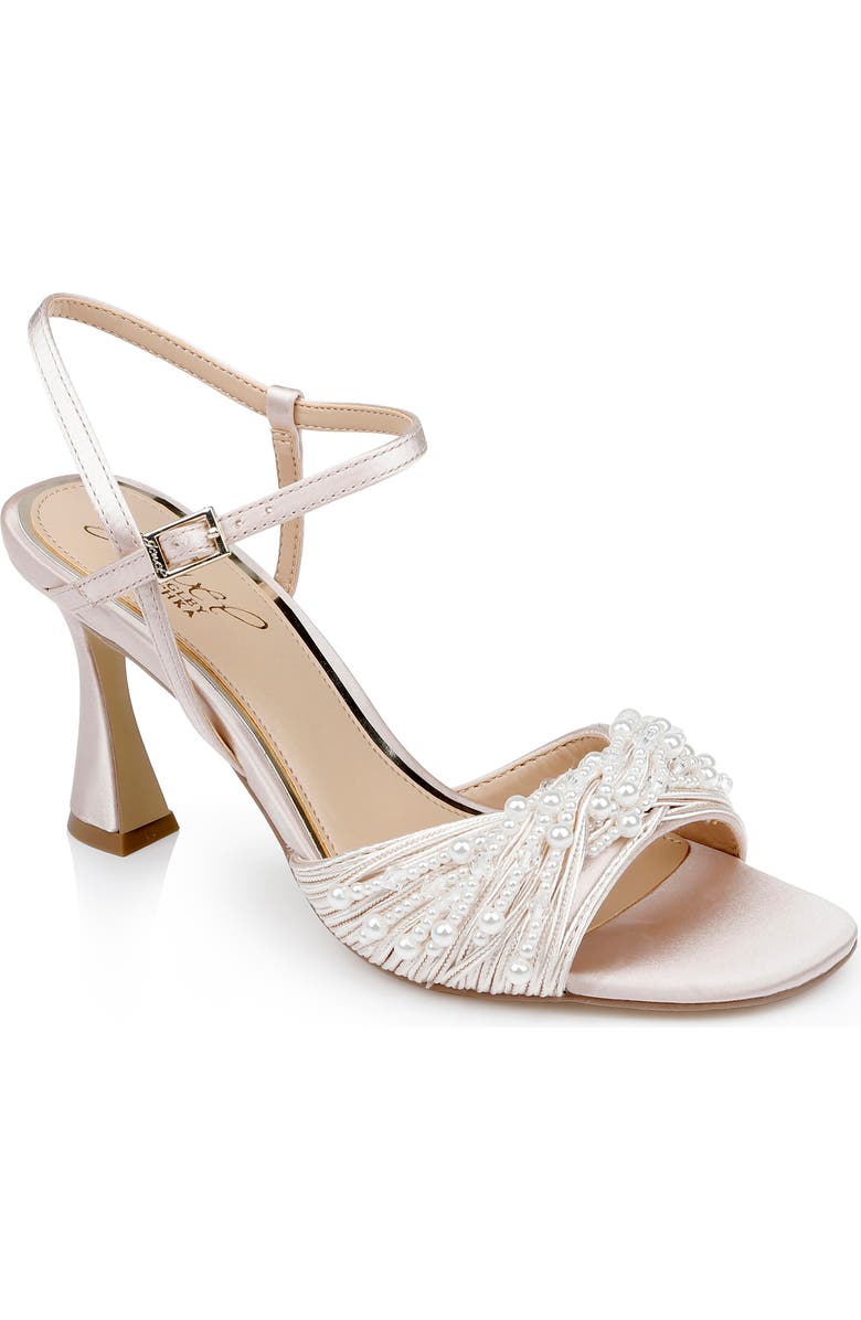 Jewel Badgley Mischka Fanny Ankle Strap Sandal, Main, color, Champagne Satin
