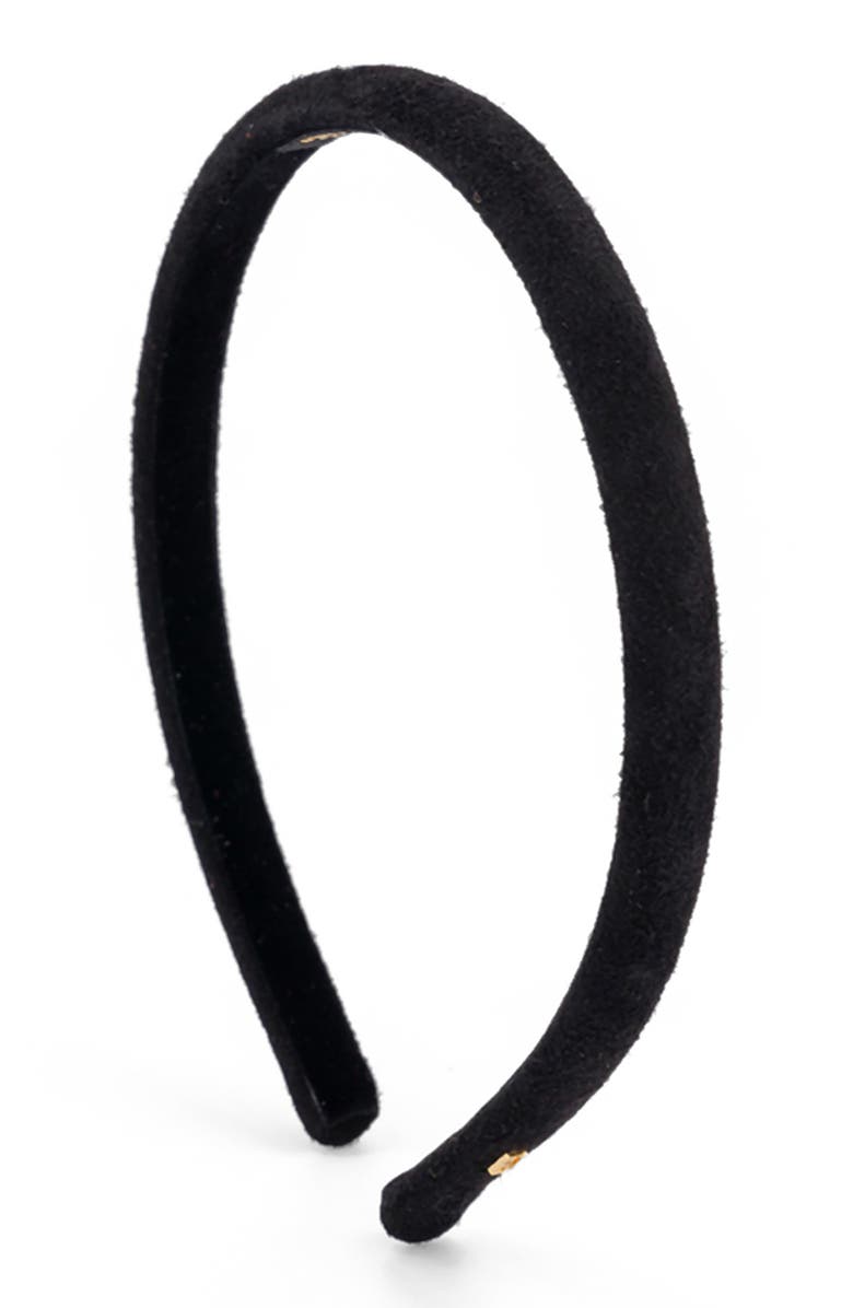 Alexandre de Paris Suede headband, Main, color,