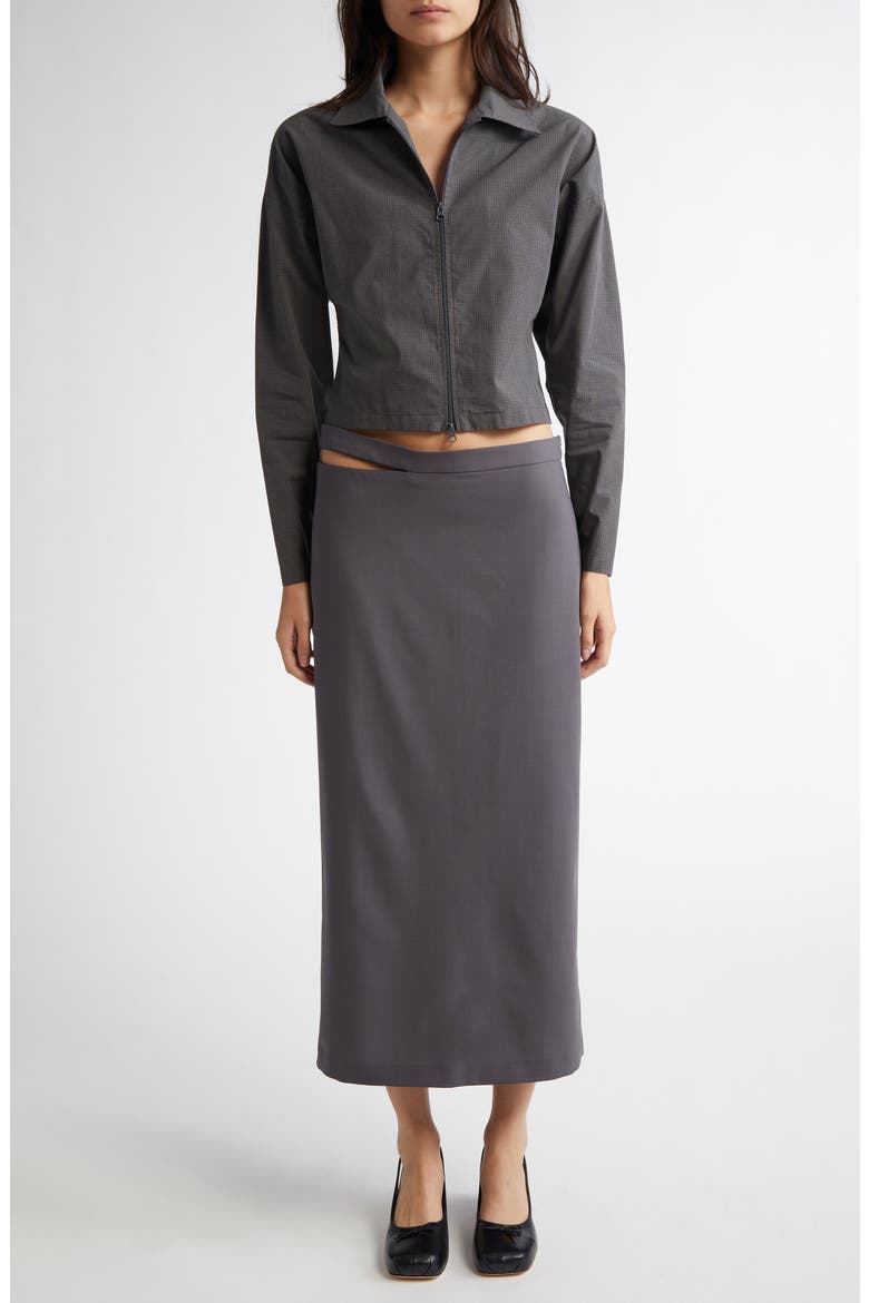 Faye Organic Cotton Crop Shirt Jacket, Alternate, color, GREY