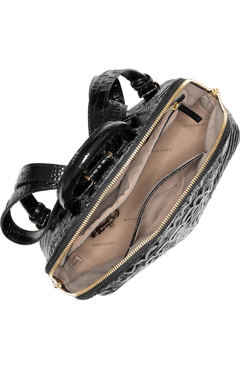 Brahmin Large Rosemary Croc Embossed Leather Backpack, Alternate, color,
