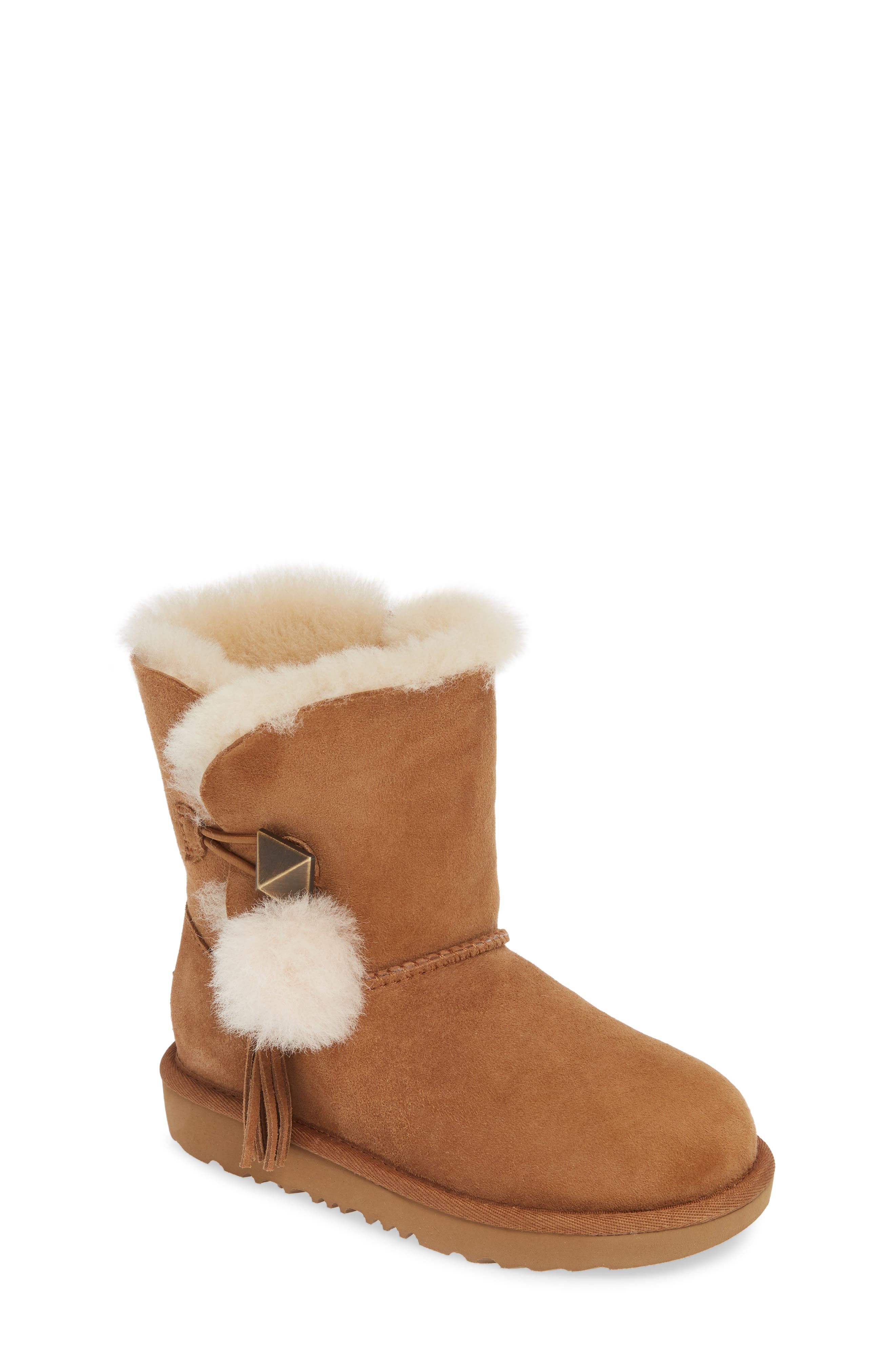 UGG<sup>®</sup> Lillian II Pom Pom Genuine Shearling Boot, Main, color, 