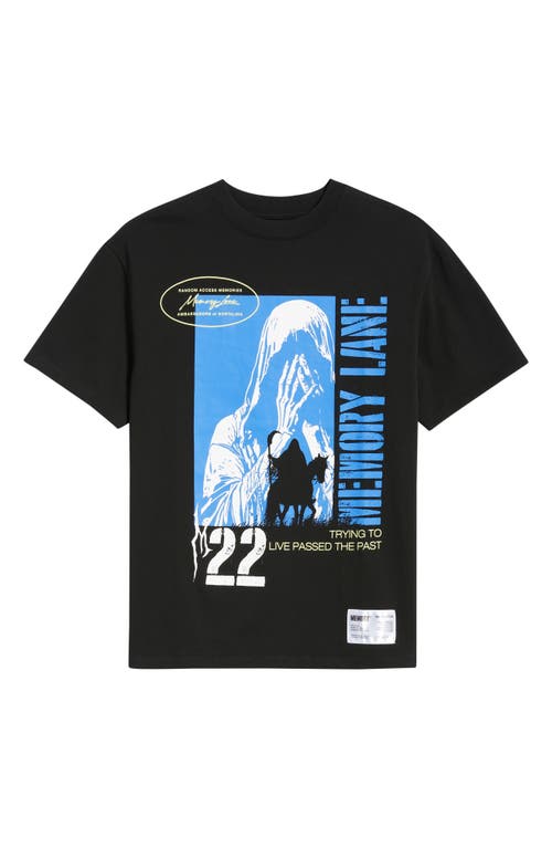 Memory Lane Runnin' Past Cotton Jersey Graphic T-shirt In Black