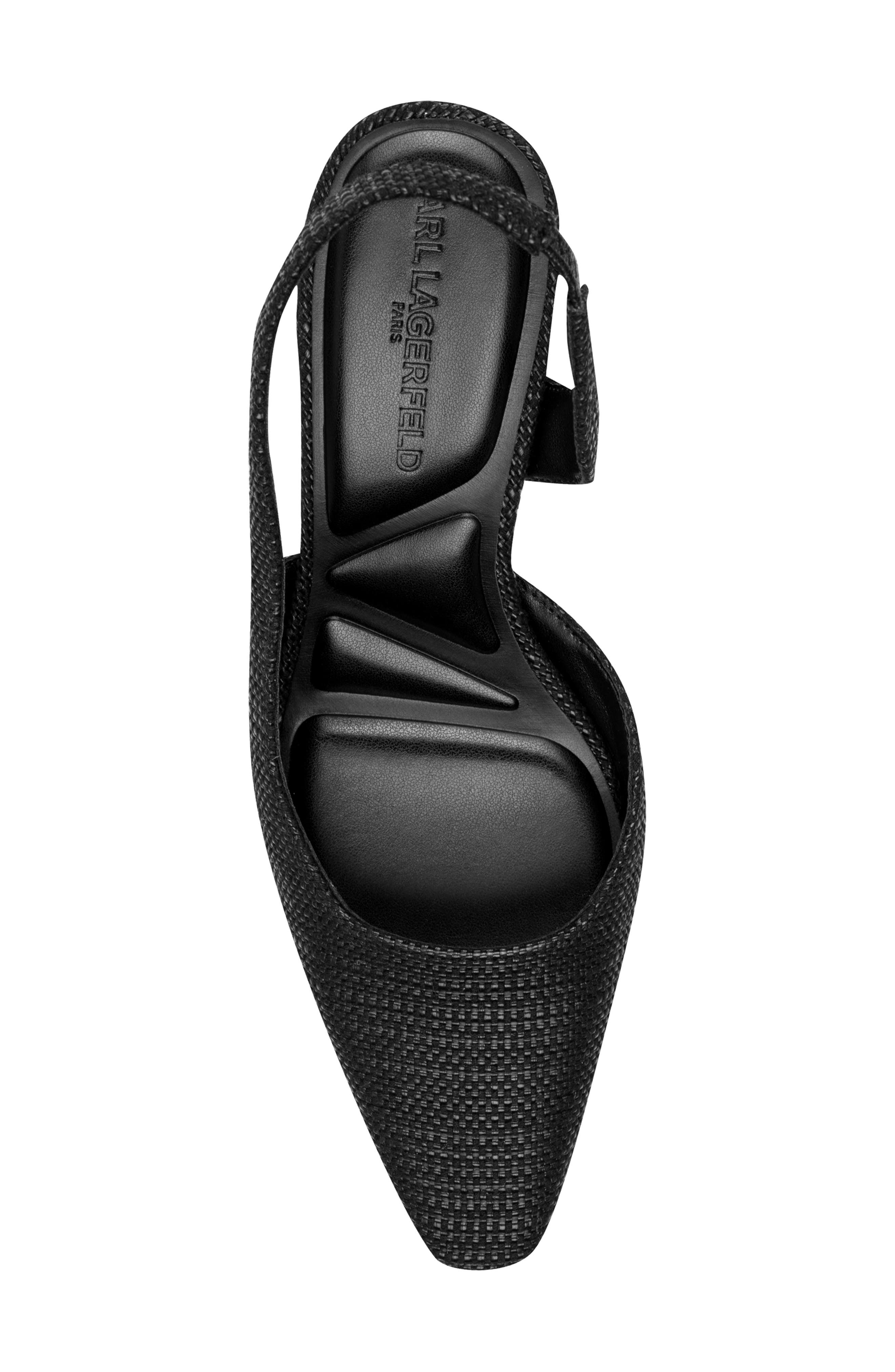 KARL LAGERFELD PARIS Sheenz Woven Slingback Pump, Alternate, color, 
