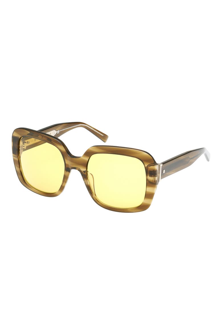 55mm Square Sunglasses, Alternate, color, BROWN HORN / BROWN