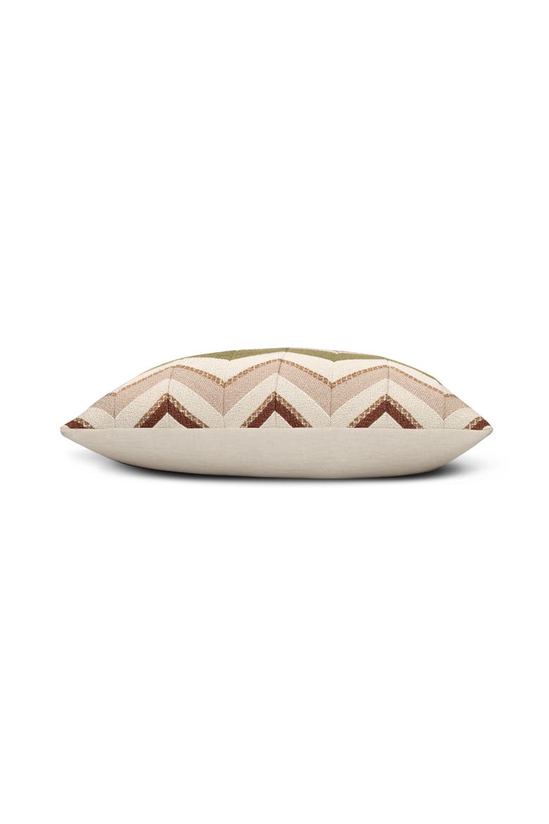 Mission Textured Chevron Indoor & Outdoor Woven Accent Pillow & Insert, Alternate, color, Multi