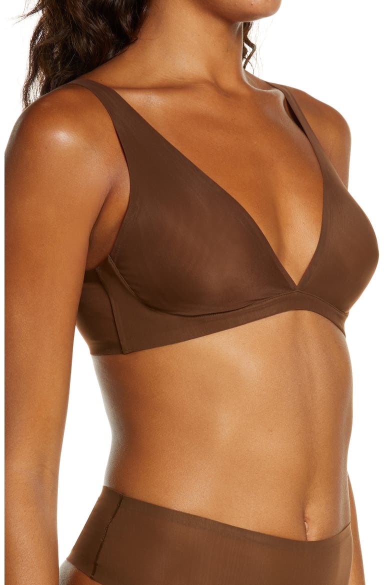 Naked Everyday Plunge Bralette, Alternate, color, SMOKEY QUARTZ