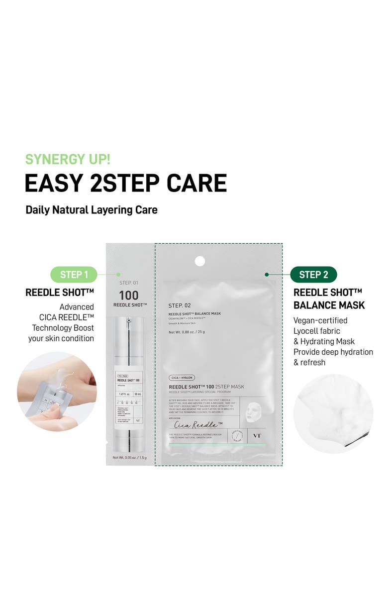 VT COSMETICS Reedle Shot 100 2-Step Mask, Alternate, color, Silver