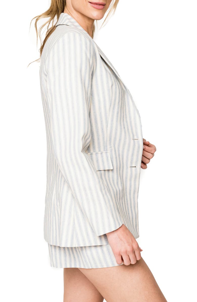 GIBSONLOOK Stripe Blazer, Alternate, color, Neutral Blue Stripe