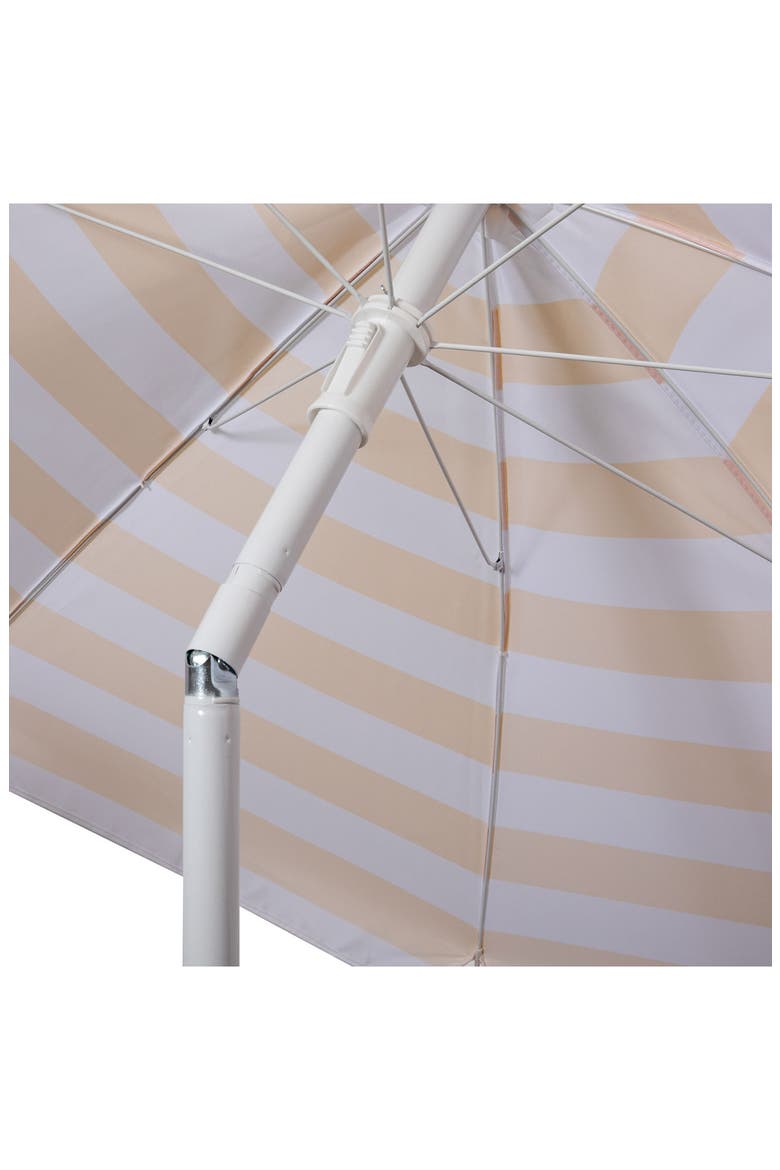 Yellow Cabana Stripe Portable Beach Umbrella, Alternate, color, YELLOW