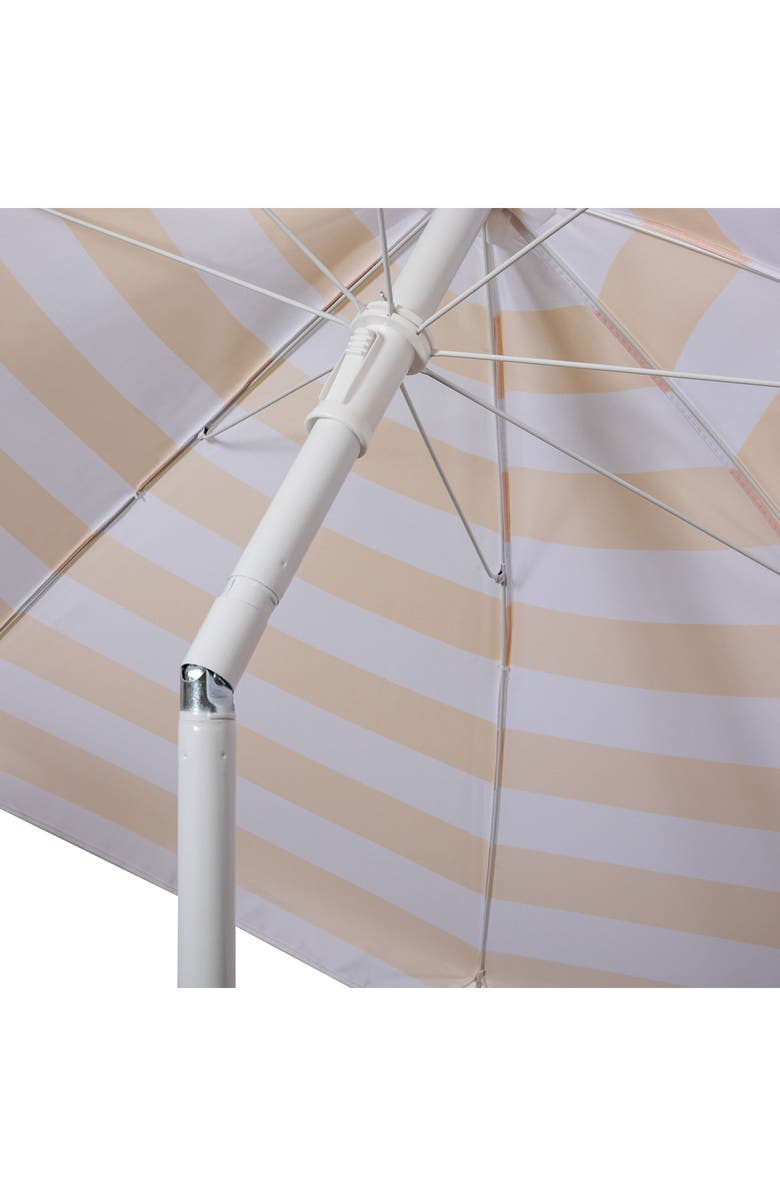 Picnic Time Yellow Cabana Stripe Portable Beach Umbrella, Alternate, color, Yellow