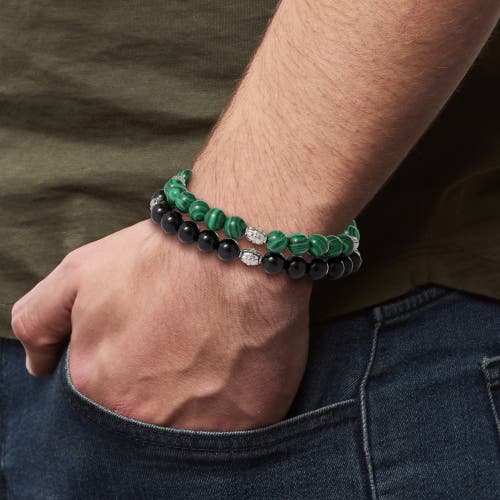 Lucky Brand Two-piece Stone Beaded Stretch Bracelets In Multi