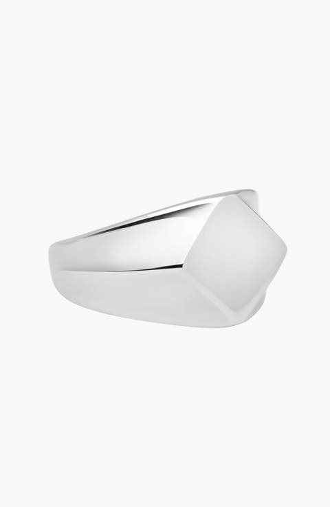 Squared Stainless Steel Ring