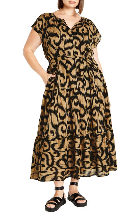 NEW CITY newest CHIC Flutter Away Maxi Mocha Dress 22