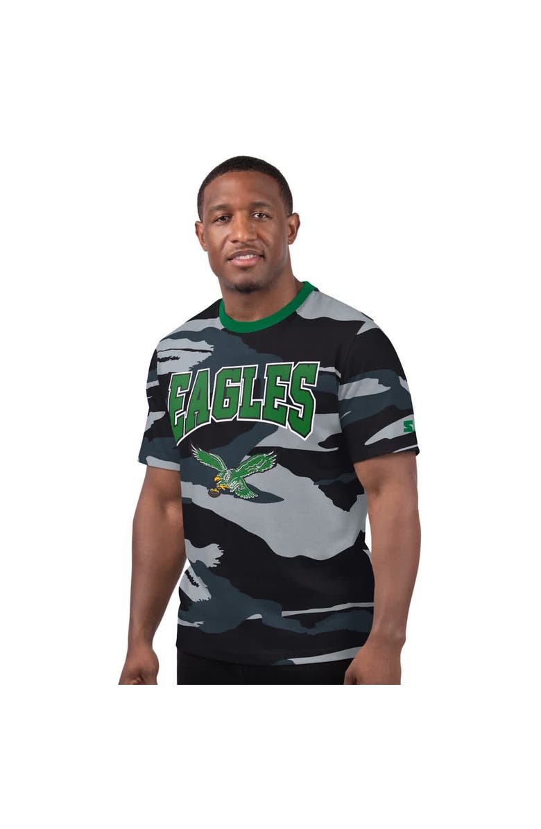 STARTER Men's Starter Camo/Gray Philadelphia Eagles Thursday Night Gridiron Classics Vintage Logo T-Shirt, Main, color, Camo