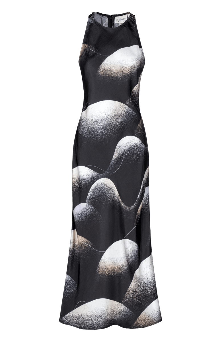 Untitled in Motion Atlantis Silky Bias Cut Maxi Dress, Main, color, Luna