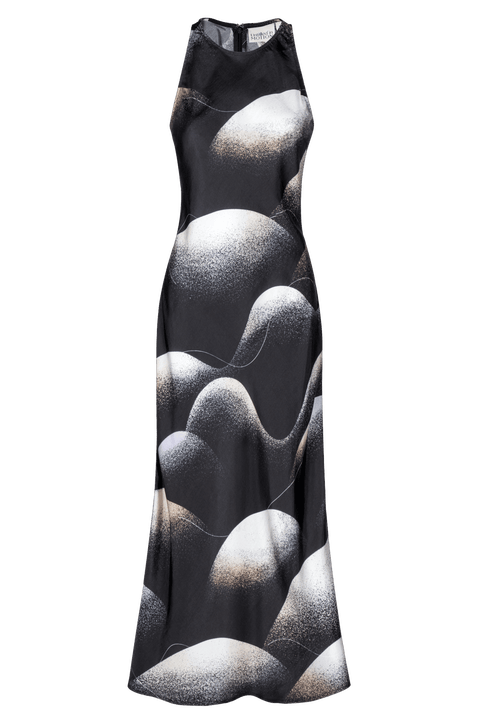 Atlantis Silky Bias Cut Maxi Dress