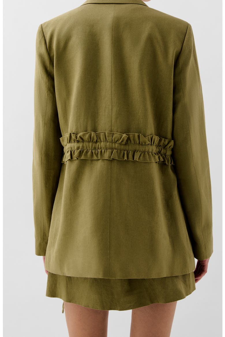 Ruffle Prep Blazer, Alternate, color, Khaki