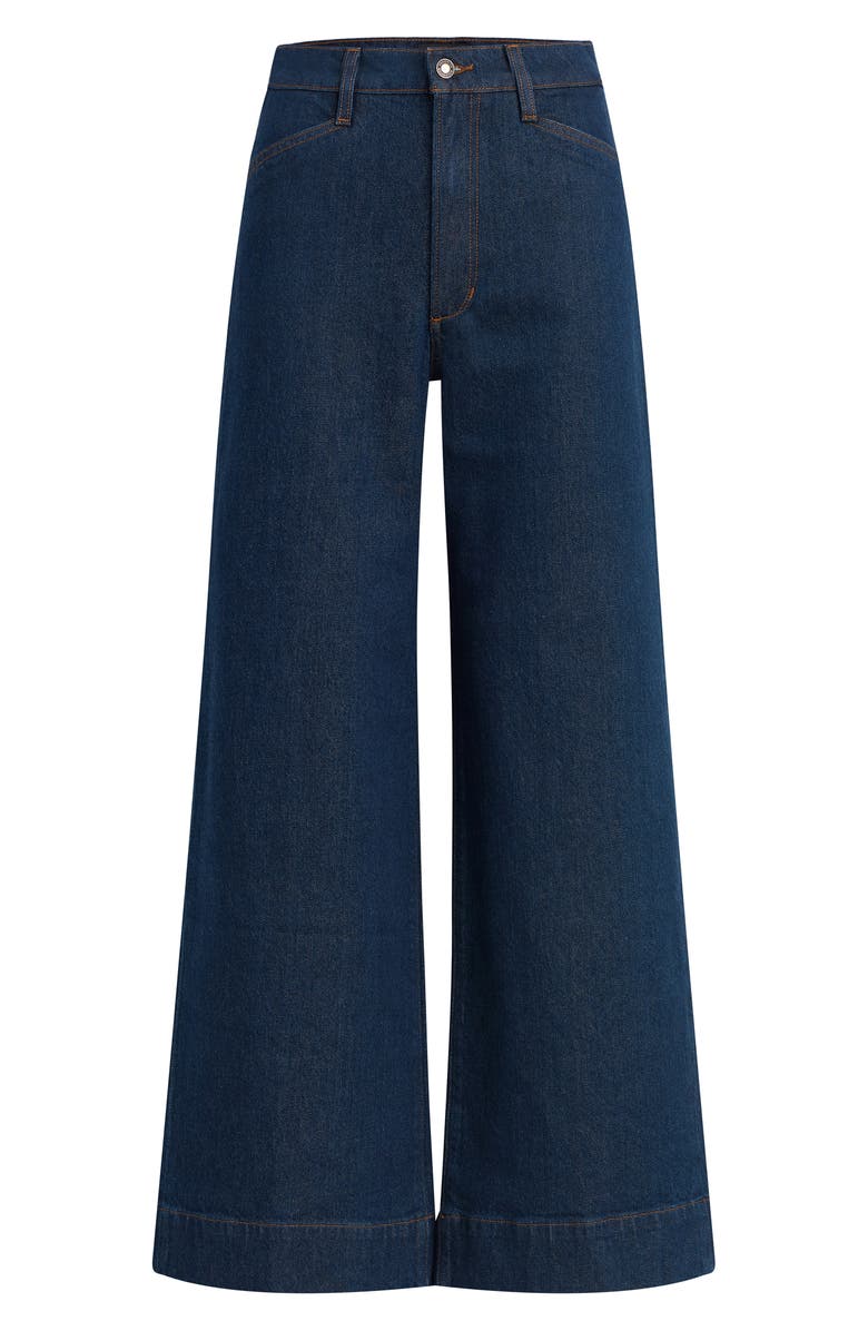 Favorite Daughter The Mischa Shortie Super High Waist Wide Leg Jeans, Alternate, color, Pepper