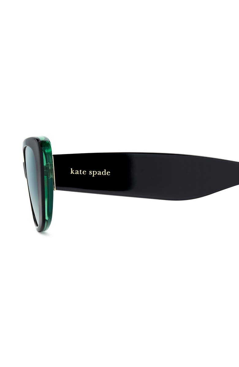 Kate Spade 51mm fabia cat eye sunglasses, Alternate, color, Black Green